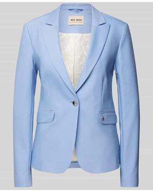 Mos Mosh Blazer mit Label-Applikation Modell 'Blake' - Blau