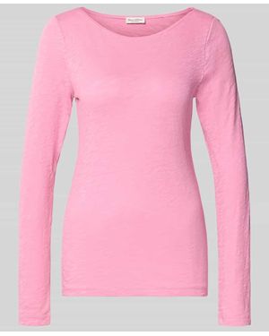 Marc O' Polo Regular Fit Langarmshirt aus reiner Baumwolle - Pink