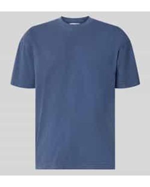 Samsøe & Samsøe T-Shirt Met Ronde Hals Model 'Joel' - Blauw