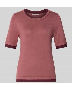 christian berg Slim Fit Strickshirt aus Viskose-Mix - Pink