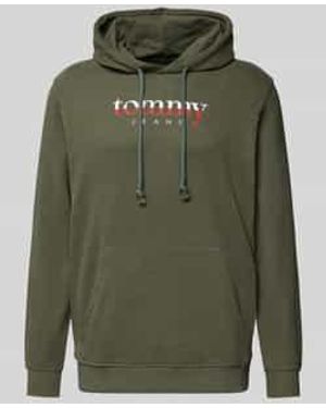 Tommy Hilfiger Regular Fit Hoodie Van Puur Katoen - Groen