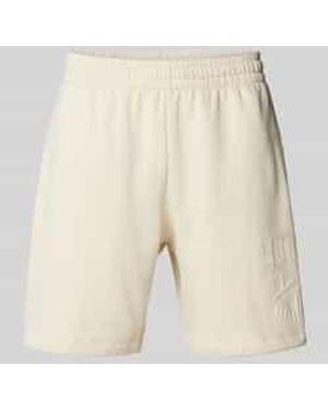 EA7 Sweatshorts Met Elastische Band - Naturel
