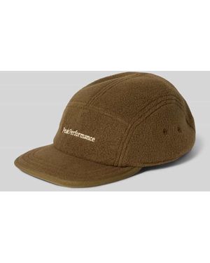 Peak Performance Basecap mit Label-Stitching - Braun