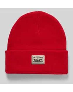 Levi's Beanie Met Labeldetail - Rood