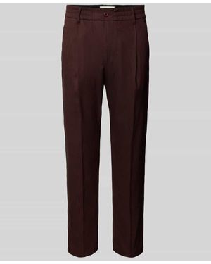 DRYKORN Tapered Fit Bundfaltenhose mit elastischem Bund Moodell 'CHASY' - Braun