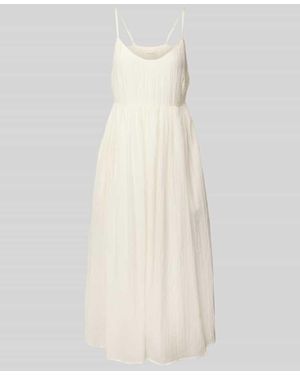 MSCH Copenhagen Midikleid mit Strukturmuster Modell 'Amabel' - Weiß