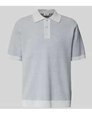 DRYKORN Regular Fit Poloshirt Met Structuurmotief - Grijs