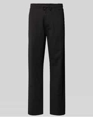 HUGO Regular Fit Sweatpants Van Katoenmix, Model 'Davropant' - Zwart