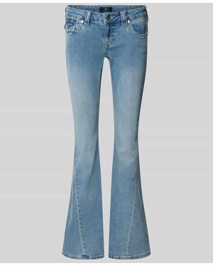 TRUE RELIGION Low Rise Flared Jeans mit Eingrifftaschen Modell 'JOEY' - Blau
