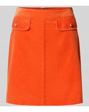Marc Cain Minirock aus Cord mit Pattentaschen - Rot