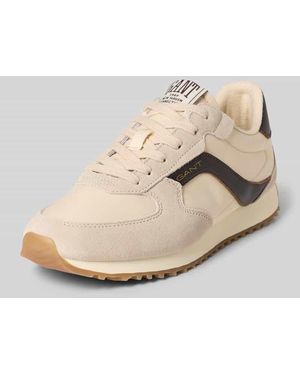 GANT Sneaker aus Leder-Mix mit Logo-Detail Modell 'Beja' - Natur