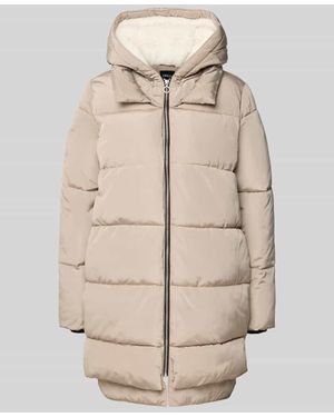 ONLY Regular Fit Steppmantel mit Kapuze Modell 'KELLY' - Natur