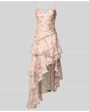 Luxuar Avondjurk Met All-Over Bloemenmotief - Roze