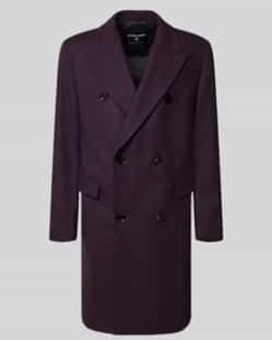 Strellson Relaxed Fit Trenchcoat Van Wolmix - Blauw