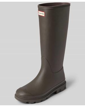 HUNTER Stiefel mit Logo-Detail - Grau
