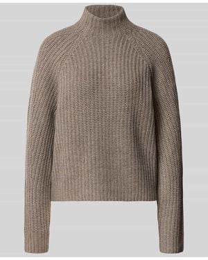 0039 Italy Strickpullover aus Kaschmir-Baumwoll-Mix Modell 'LONA' - Grau