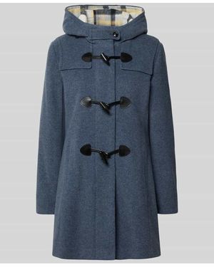 GIL BRET Regular Fit Dufflecoat aus Woll-Mix - Blau