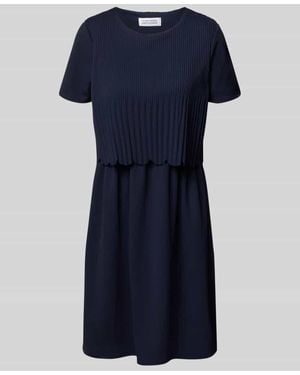 Guido Maria Kretschmer Knielanges Kleid mit Strukturmuster Modell 'Lilian' - Blau
