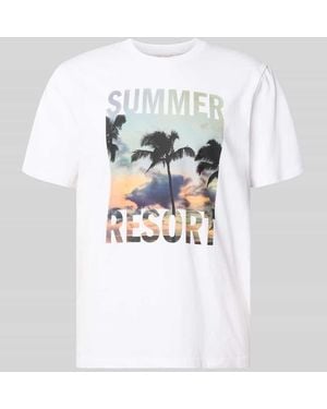 Only & Sons Regular Fit T-Shirt aus reiner Baumwolle Modell 'MAGDY LIFE' - Weiß