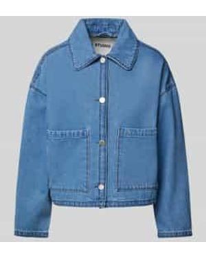 IQ Studio Jeansjack Met Opgestikte Zakken - Blauw
