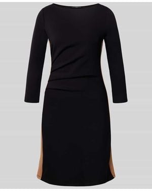 Zero Knielanges Kleid mit Raffungen - Schwarz