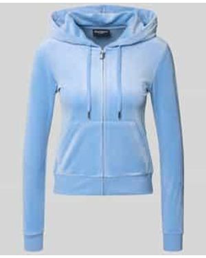 Juicy Couture Sweatjack Met Logostitching, Model 'Robertson' - Blauw