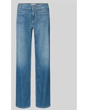 Cambio Wide & Loose Fit Jeans - Blauw
