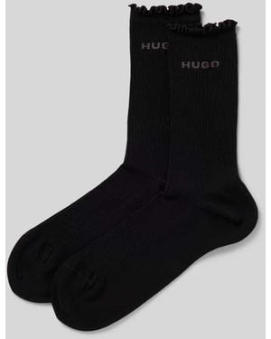 HUGO Socken aus Baumwoll-Mix im 2er-Pack - Schwarz