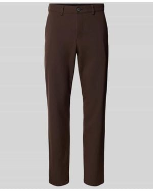 SELECTED Slim Fit Chino mit Viskose-Anteil Modell '175' - Braun