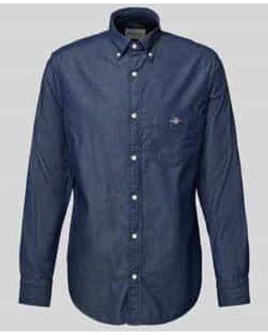 GANT Vrijetijdsoverhemd Met Button-downkraag - Blauw