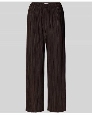 Samsøe & Samsøe Wide Leg Stoffhose mit Plisseefalten Modell 'UMA' - Schwarz