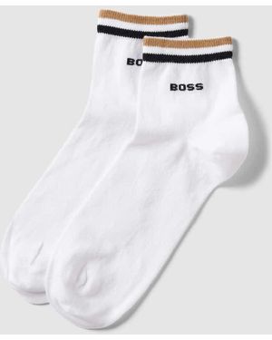 BOSS Socken Mit Label-Print Im 2Er-Pack - Weiß