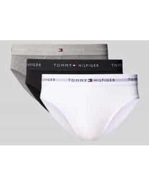 Tommy Hilfiger Slip Met Elastische Band Met Label - Wit