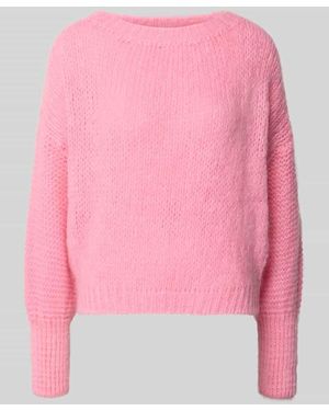 Lolly's Laundry Oversized Strickpullover mit Mohair-Anteil Modell 'Isolde' - Pink