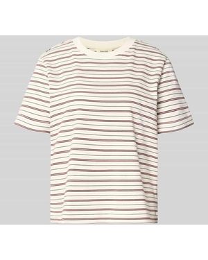 SELECTED Boxy Fit T-Shirt aus reiner Baumwolle Modell 'ESSENTIAL' - Natur