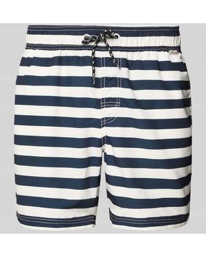 Blend Regular Fit Badeshorts mit Gesäßtasche Modell 'Rori' - Blau