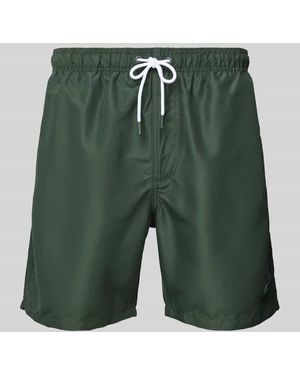 Shiwi Regular Fit Badehose mit Label-Patch Modell 'Mike' - Grün