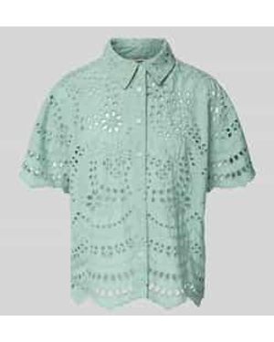 ONLY Relaxed Fit Blouse Van Puur Katoen, Model 'New Lalisa' - Groen