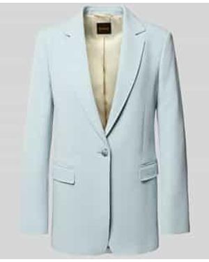 BOSS Regular Fit Lange Blazer Met 1-Knoopssluiting Model 'C_Jabla3' - Blauw