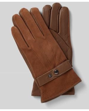 Joop! Handschuhe aus Schafsleder mit Riegel - Braun