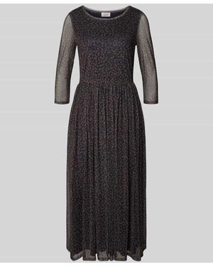 ROBE LÉGÈRE Midikleid mit Rundhalsausschnitt - Schwarz