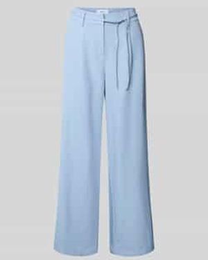 Moves Flared Stoffen Broek Met Tunnelkoord, Model 'Andriana' - Blauw
