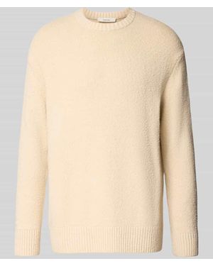SELECTED Relaxed Fit Pullover aus Baumwoll-Mix Modell 'ALEX' - Natur