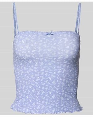 Review Crop Top mit Zierschleife - Blau