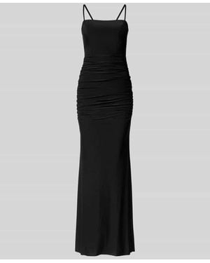 TROYDEN COLLECTION Abendkleid mit Raffungen und rückseitiger Schnürung - Schwarz