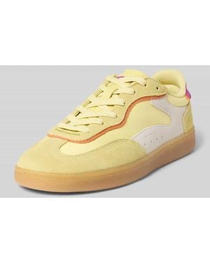 HOFF Sneaker aus Leder-Mix mit Logo-Stitching Modell 'Park' - Mettallic