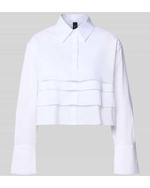 Marc Cain Cropped Hemdbluse mit Knopfleiste - Weiß