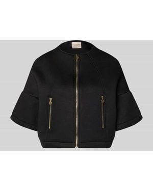 Rinascimento Jacke mit 1/2-Arm und Reißverschlusstaschen - Schwarz