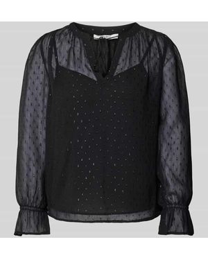 Pepe Jeans Regular Fit Bluse mit Ziersteinbesatz Modell 'ADDISON' - Schwarz