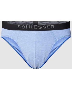 Schiesser Slip mit elastischem Bund - Blau